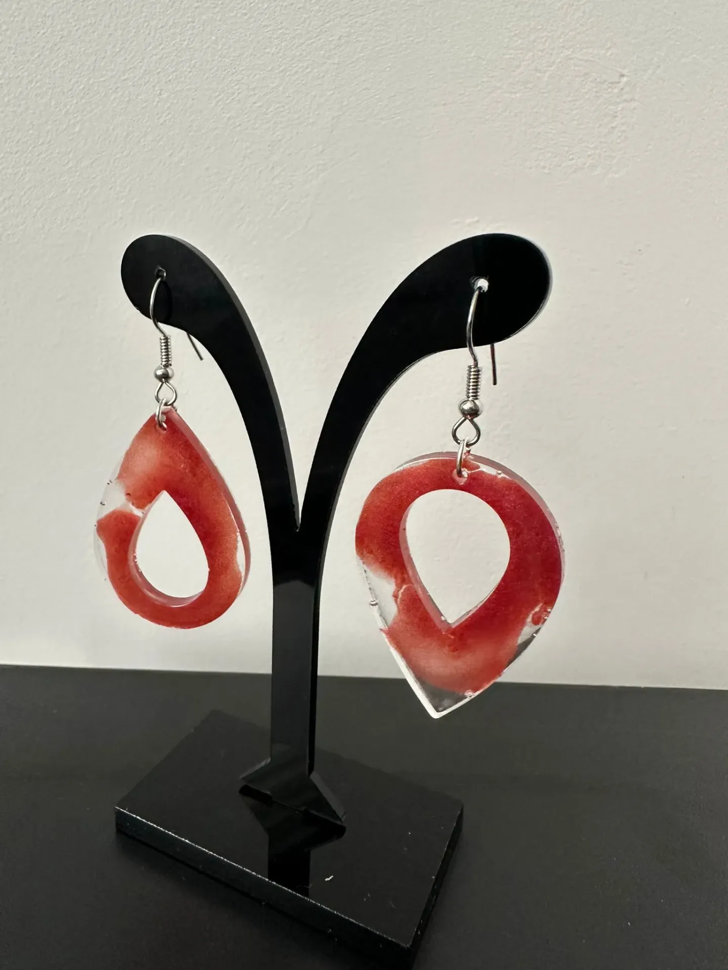 Boucles gouttes rouge
