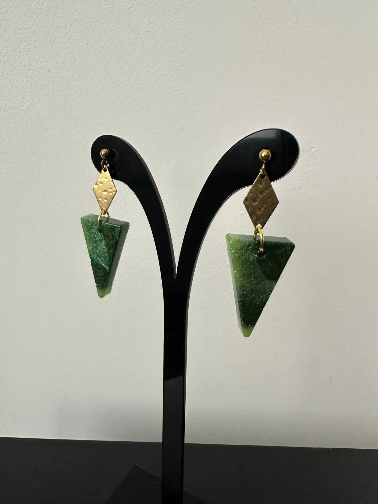 Boucles triangles vert