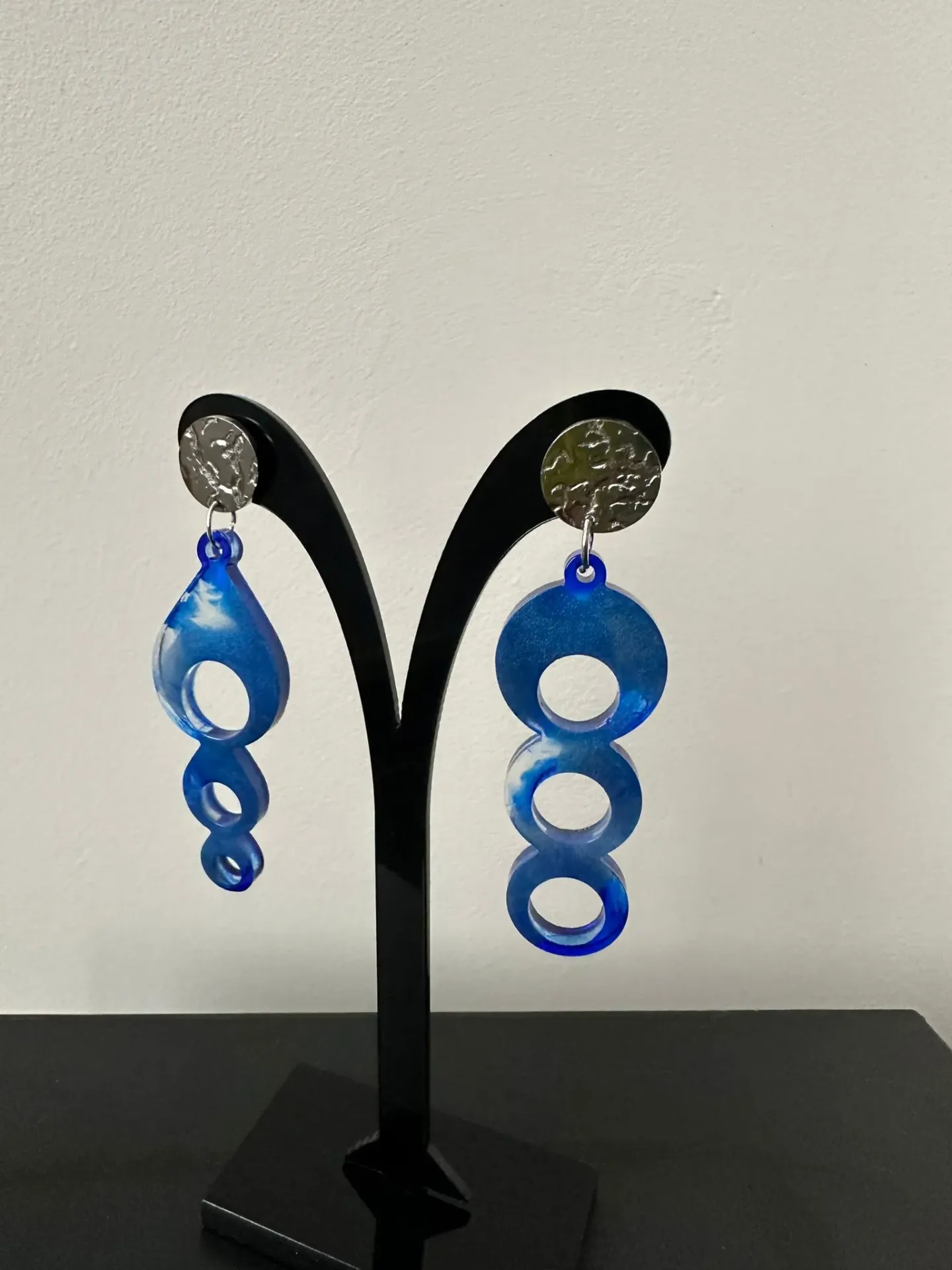 Boucles triple ronds bleu